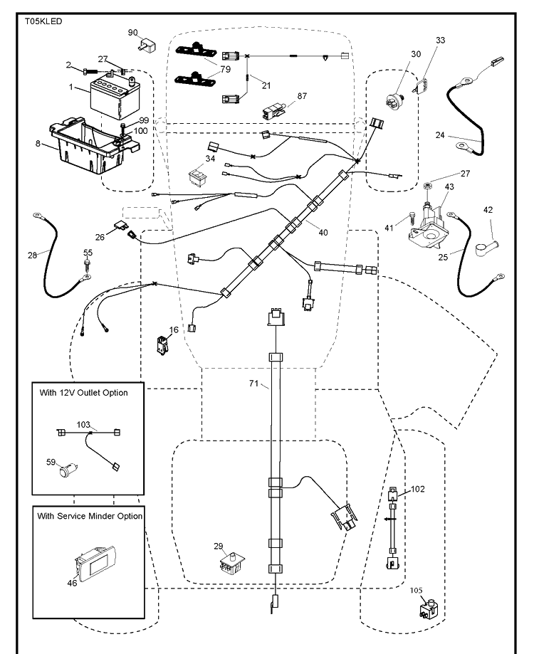 Electrical Diagram and Parts List for (96043032800)(2021-01) Husqvarna Lawn Tractor