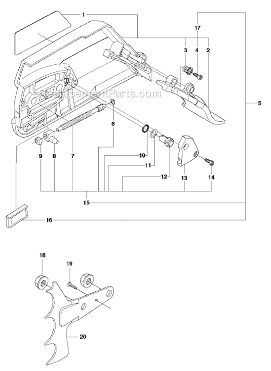Page G Diagram and Parts List for  Husqvarna Chainsaw