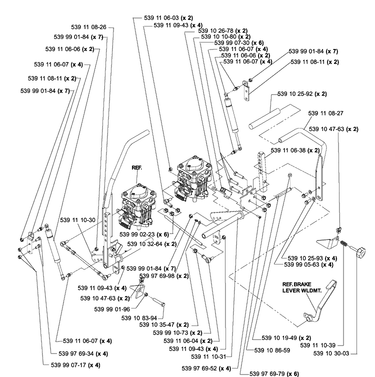 Motion Control Assembly Diagram and Parts List for IZ5225TXPKOA (968999307)(2005-12) Husqvarna Lawn Mower
