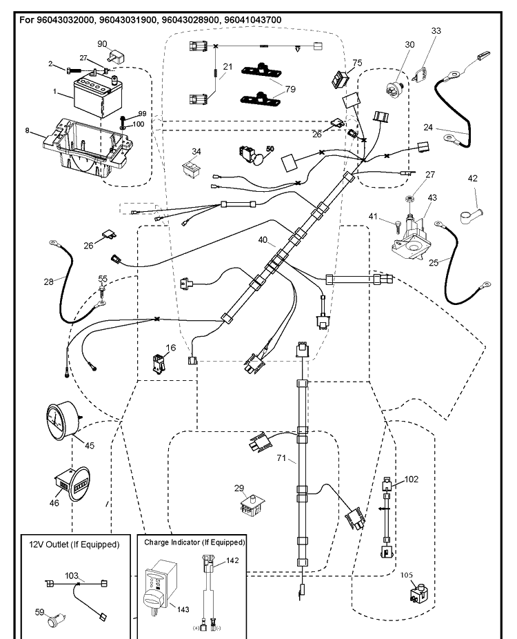 Electrical Diagram and Parts List for  Husqvarna Lawn Tractor