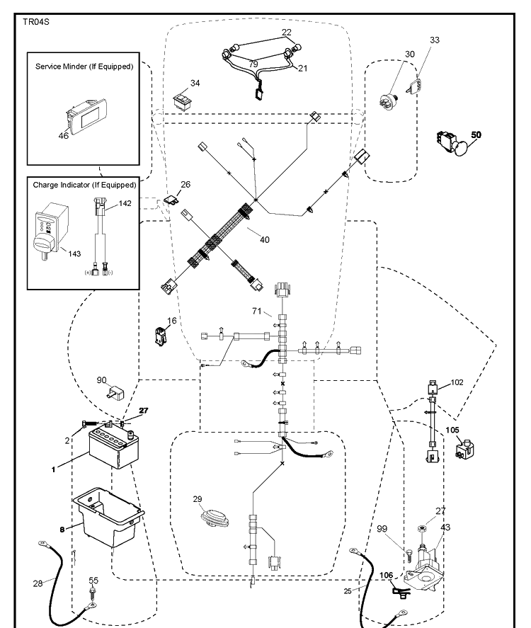 Electrical Diagram and Parts List for YTH24V54 (96045006400)(2017-06) Husqvarna Lawn Tractor