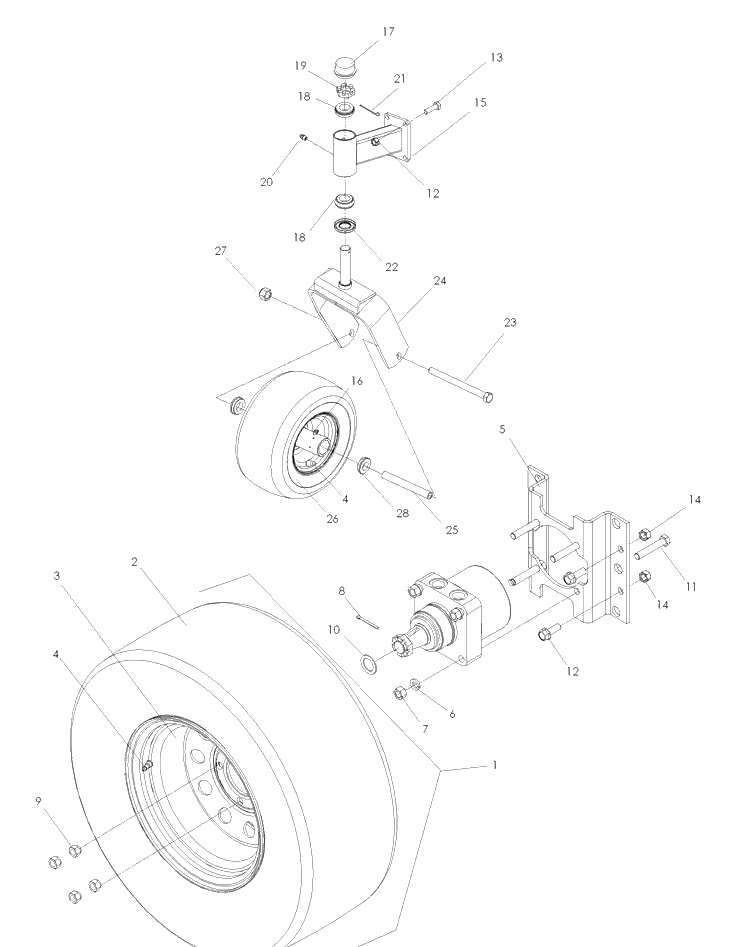 Wheels And Tires Diagram and Parts List for IZ21 (968999774)(2008-01) Husqvarna Lawn Mower