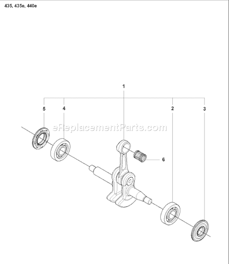 Page E Diagram and Parts List for 440 E 2008-05 Husqvarna Chainsaw