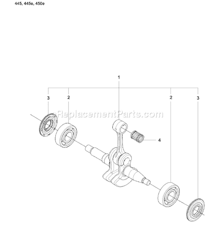 Page G Diagram and Parts List for 445 E 2007-03 Husqvarna Chainsaw