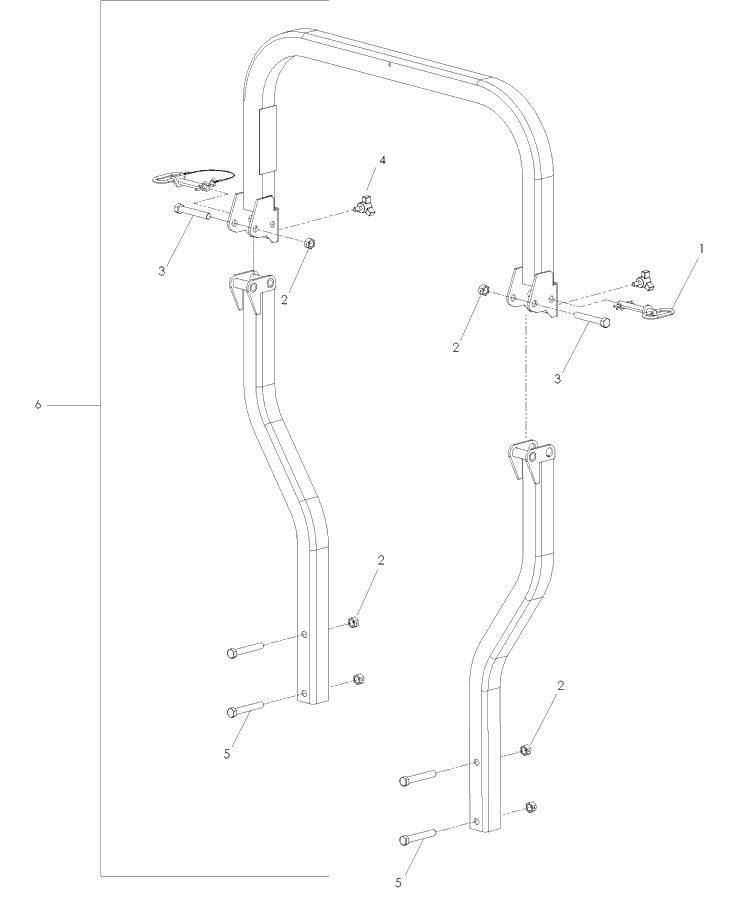 Protection Frame Diagram and Parts List for IZ21 (968999774)(2008-01) Husqvarna Lawn Mower