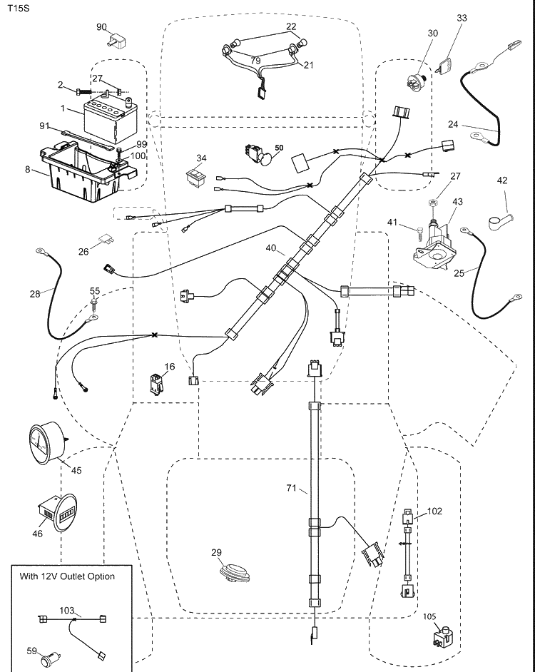 Electrical Diagram and Parts List for (96043006400)(2008-11) Husqvarna Lawn Mower