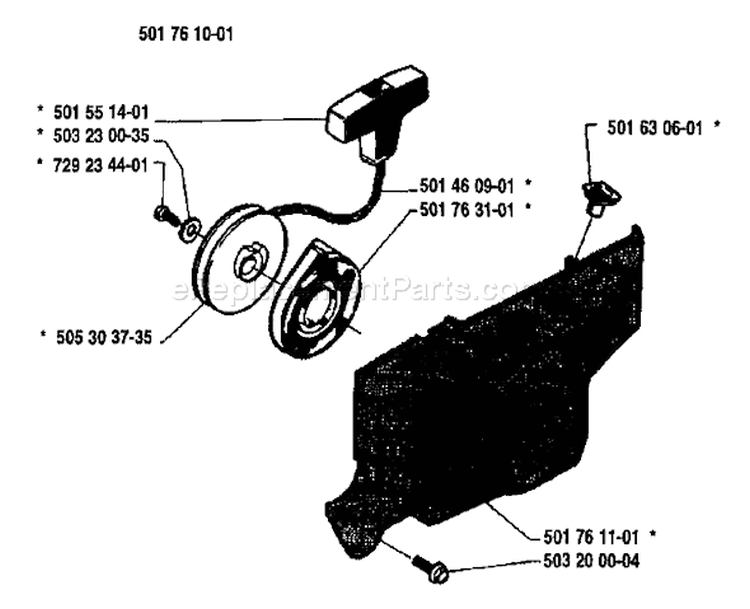 Page I Diagram and Parts List for 1983-01 Husqvarna Chainsaw