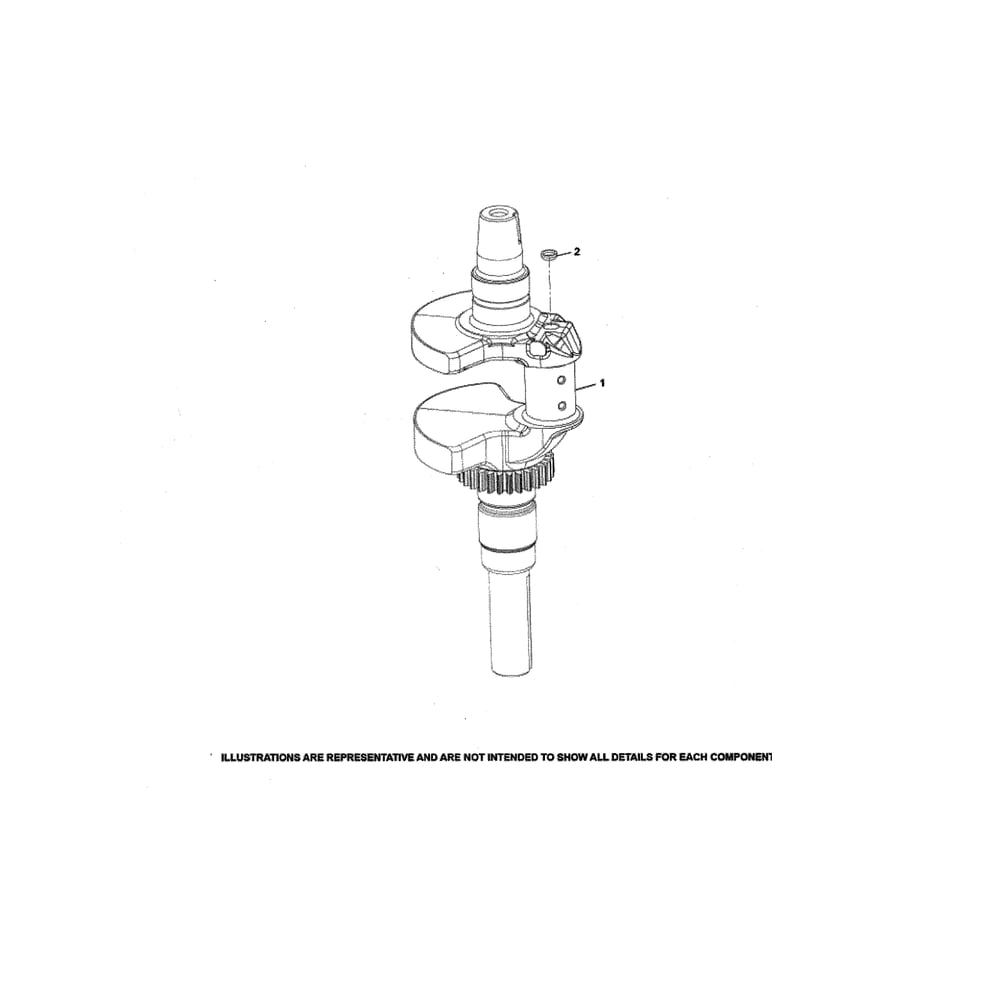 Engine >> Crankshaft Diagram and Parts List for  Husqvarna Lawn Tractor