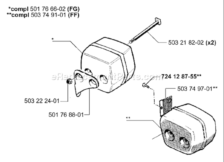 Page I Diagram and Parts List for 51 EPA 1998-06 Husqvarna Chainsaw