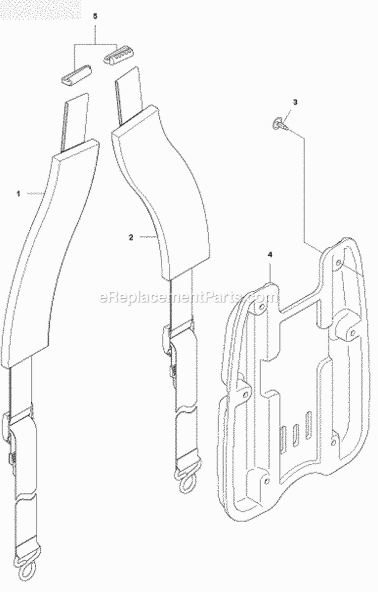 Harness Diagram and Parts List for 2011-10 Husqvarna Leaf Blower / Vacuum