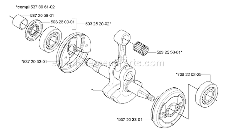 Page I Diagram and Parts List for 2005-04 Husqvarna Chainsaw