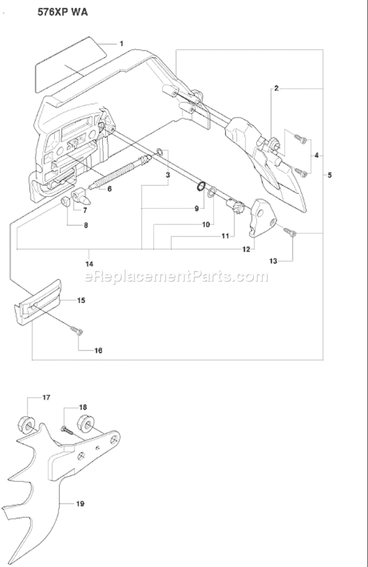 Page G Diagram and Parts List for XP EPA 2008-08 Husqvarna Chainsaw