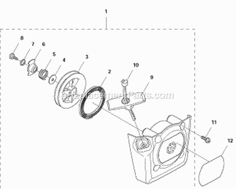 Starter Diagram and Parts List for 2011-05 Husqvarna Leaf Blower / Vacuum
