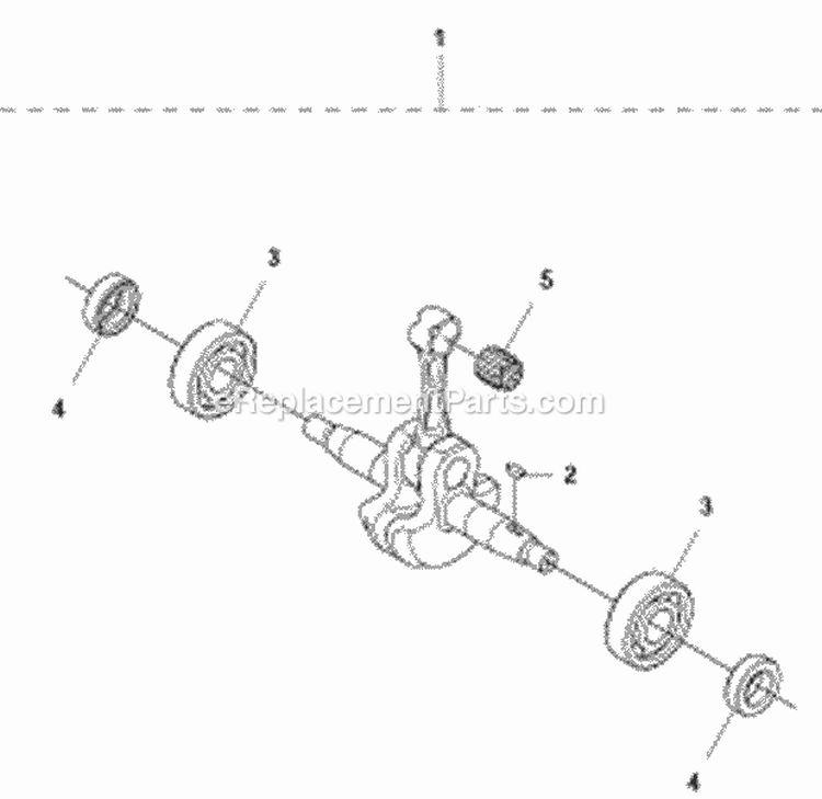 Crankshaft Diagram and Parts List for 2011-05 Husqvarna Leaf Blower / Vacuum