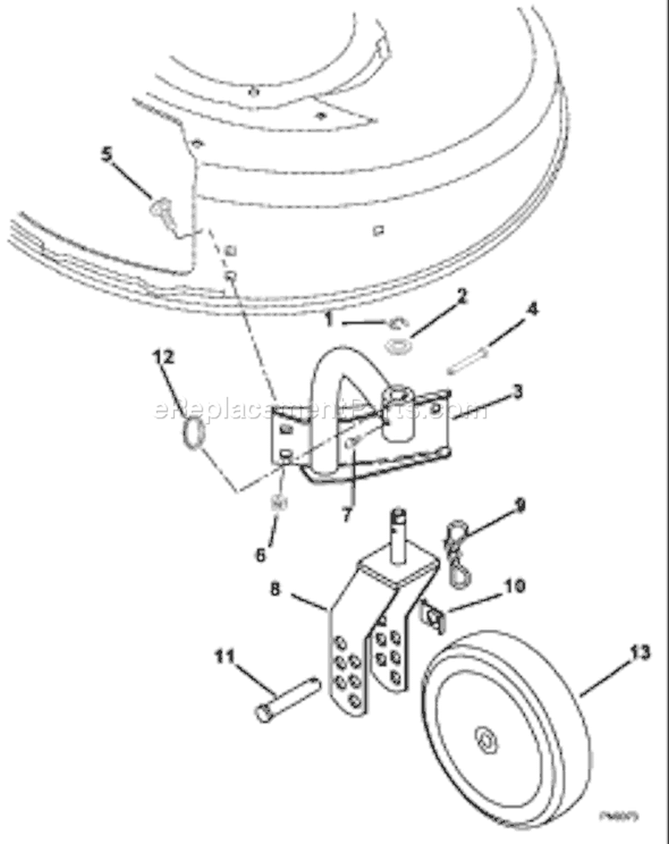 Page G Diagram and Parts List for 580 RSW 2001-06 Husqvarna Lawn Mower