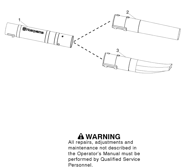 Tube Diagram and Parts List for (LOWES)(2010-01) Husqvarna Leaf Blower / Vacuum