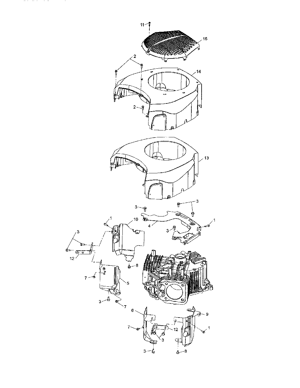 Blower housing Diagram and Parts List for  Husqvarna Lawn Tractor