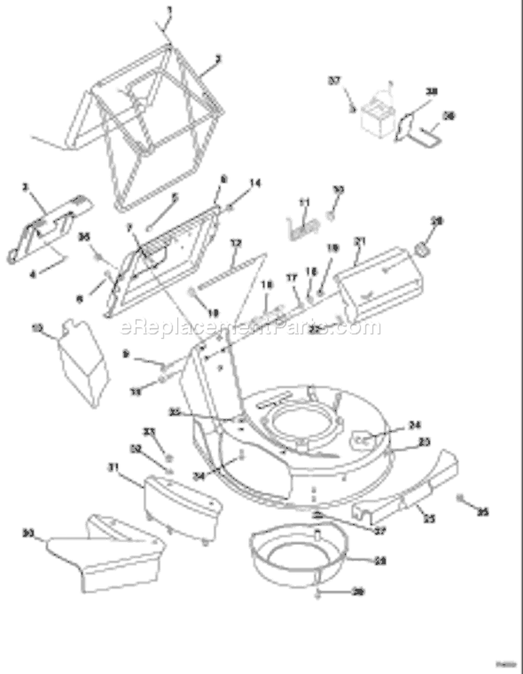 Page F Diagram and Parts List for 580 RSW 2001-06 Husqvarna Lawn Mower