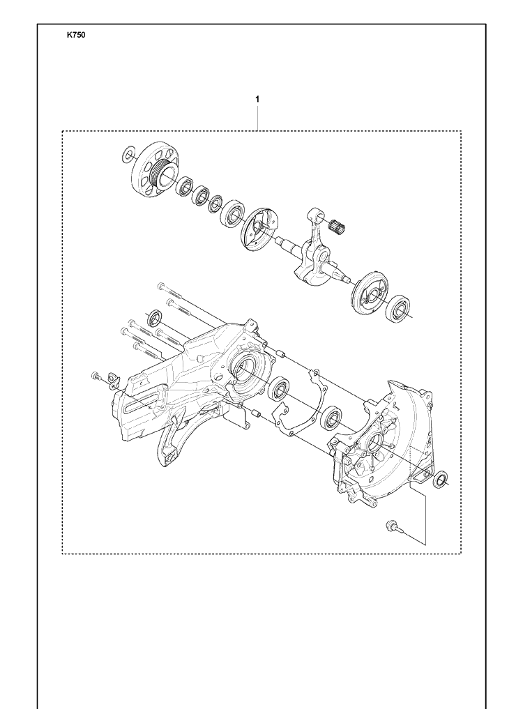 Crankcase Assy Diagram and Parts List for 2008-10 Husqvarna Lawn Tractor Accessories