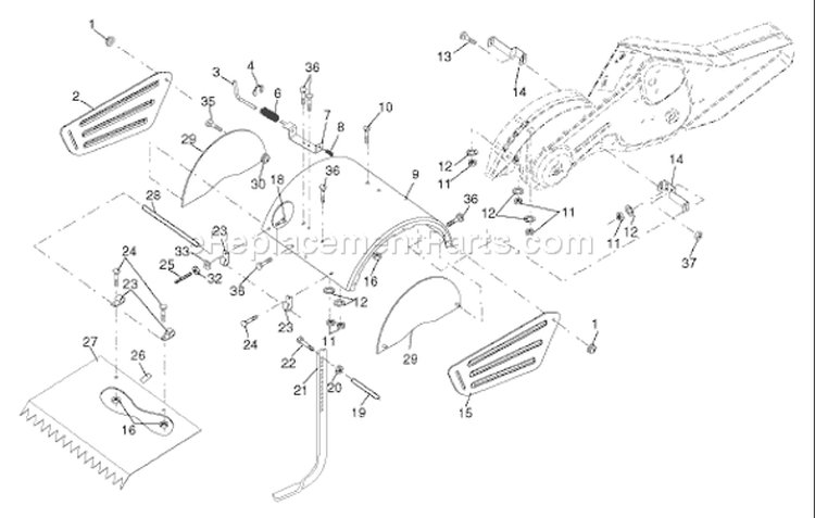 Page F Diagram and Parts List for 650 RTT 9609300201 -2006-12 Husqvarna Tiller