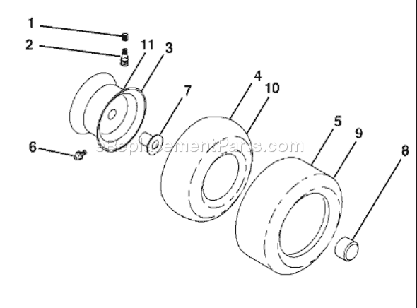 Page J Diagram and Parts List for (96043003700) (2006-11) Husqvarna Lawn Tractor