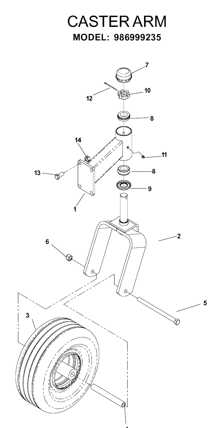 Casters 2 Diagram and Parts List for IZ5223 (968999208)(2004-09) Husqvarna Lawn Mower