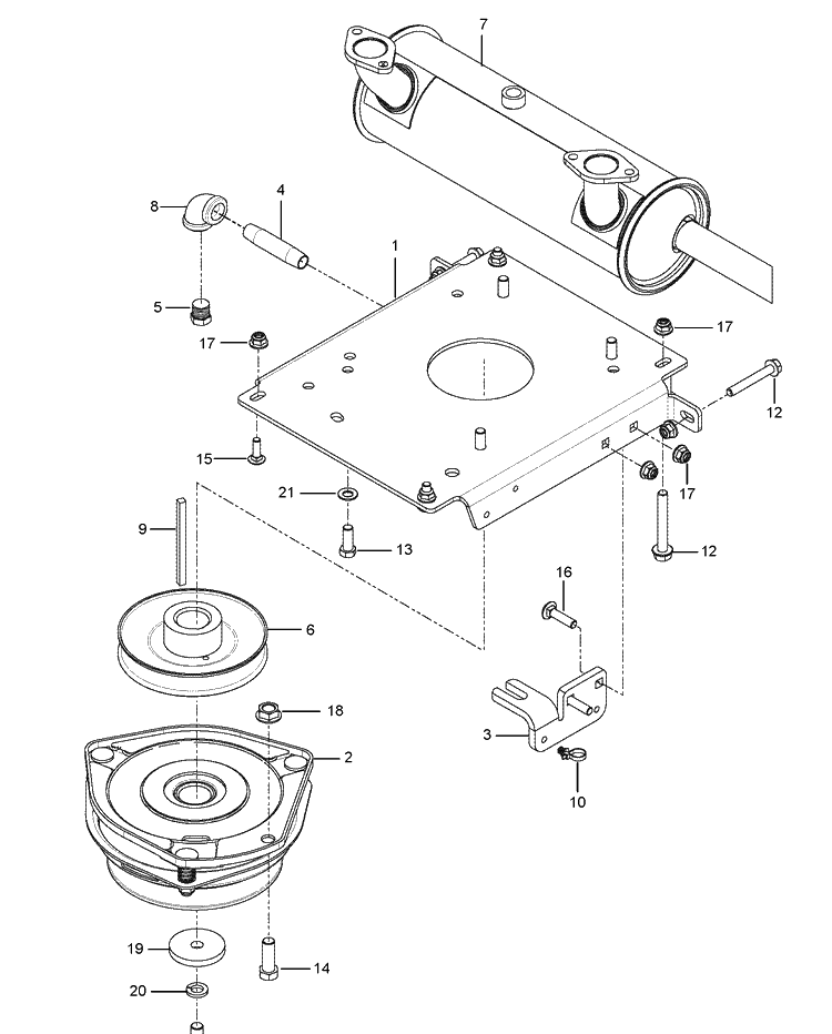 Engine Mounting, Guards And Muffler 3 Diagram and Parts List for  Husqvarna Lawn Mower