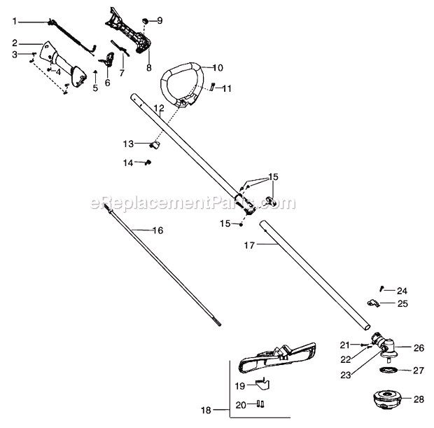 Page A Diagram and Parts List for  Husqvarna Trimmer