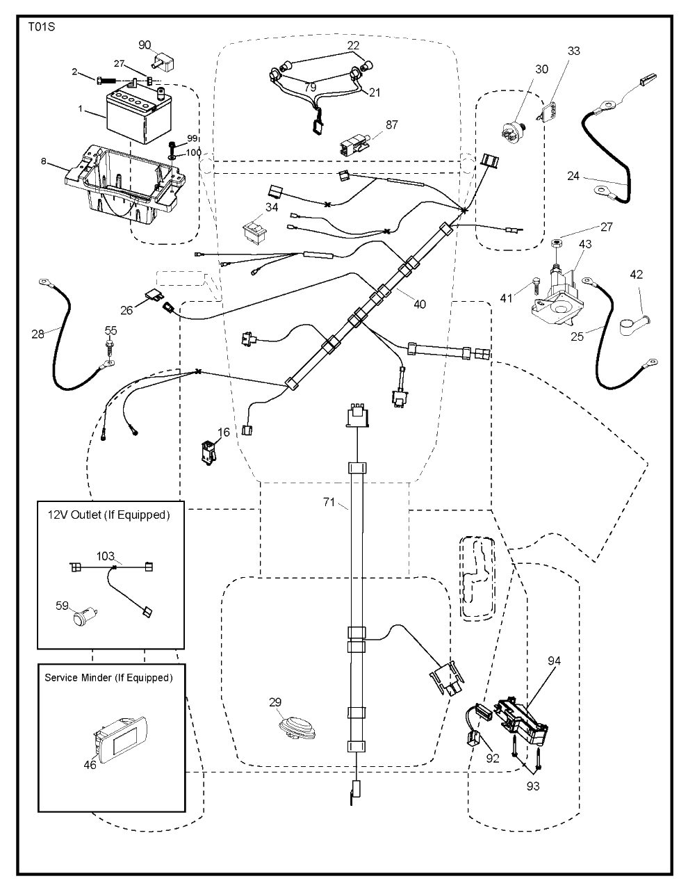 Electrical Diagram and Parts List for (917243820)(2017-12) Husqvarna Lawn Tractor