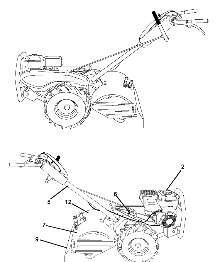 Decals Diagram and Parts List for (96093002502)(2016-08) Husqvarna Cultivator