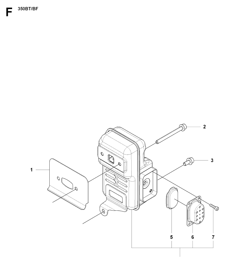 Muffler Diagram and Parts List for  Husqvarna Leaf Blower / Vacuum
