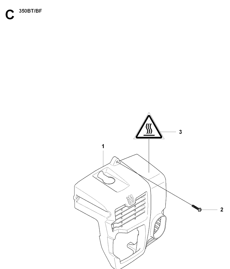 Cylinder Cover Diagram and Parts List for  Husqvarna Leaf Blower / Vacuum