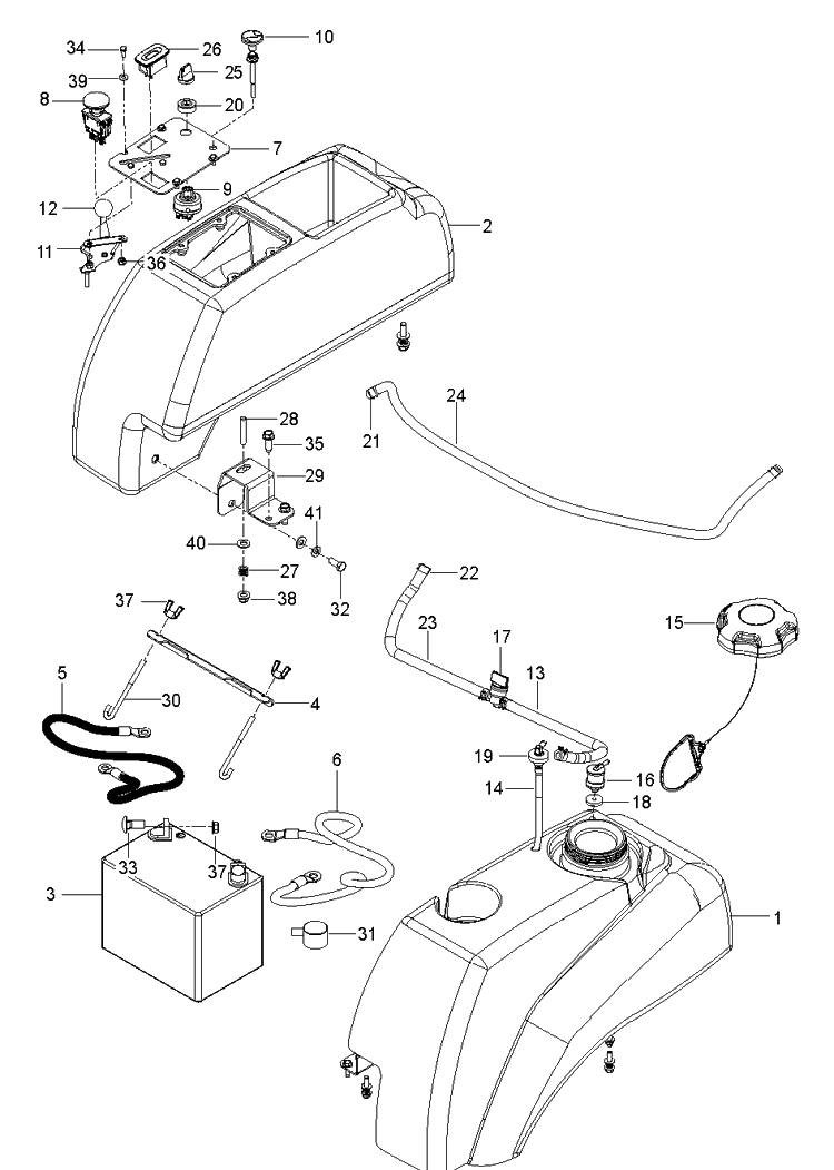 Ignition System Diagram and Parts List for (970467701-00)(2020-04) Husqvarna Lawn Mower