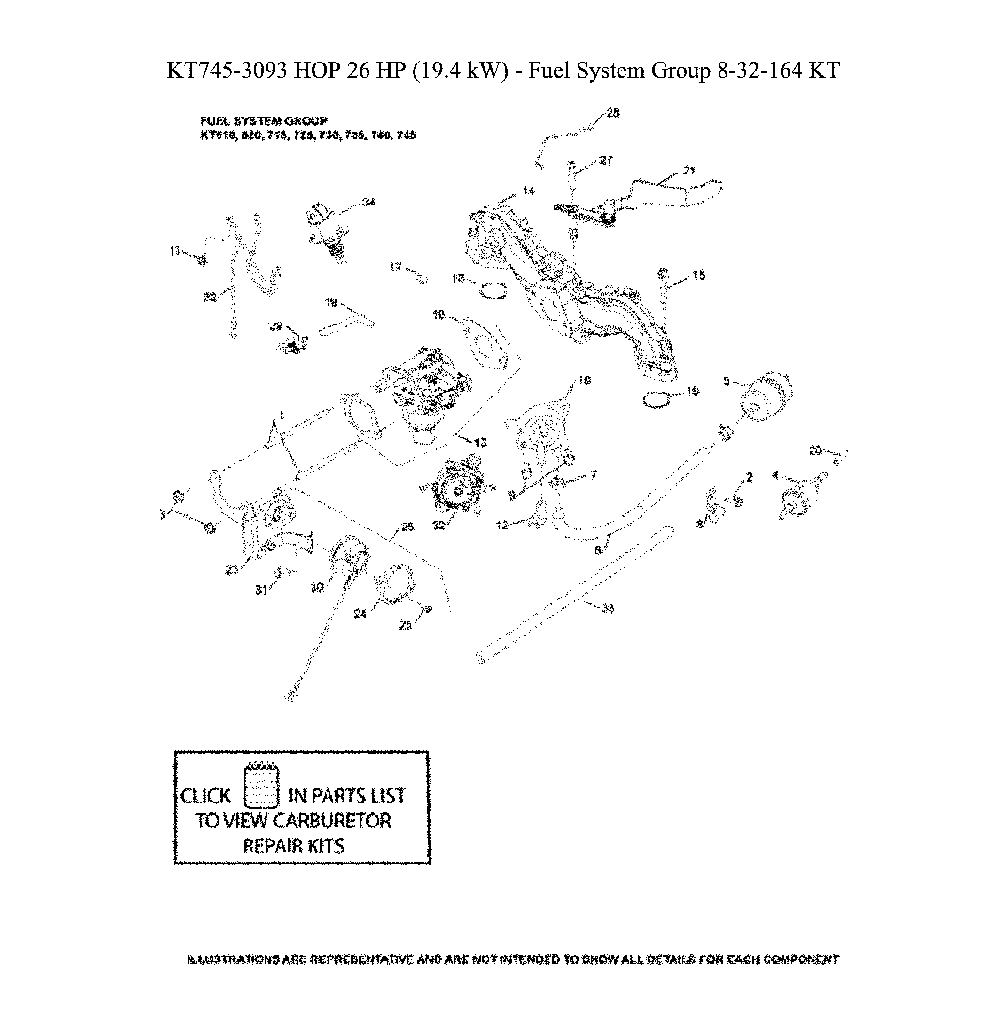 Fuel system Diagram and Parts List for  Husqvarna Lawn Tractor