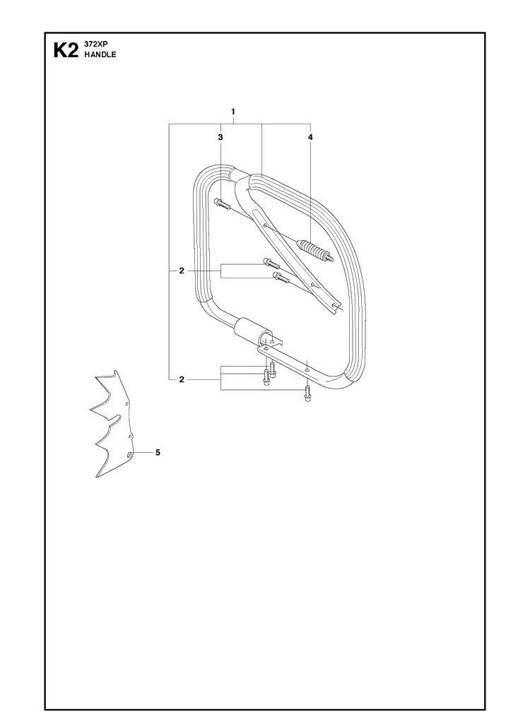 Handle 4 Diagram and Parts List for XPG Husqvarna Chainsaw
