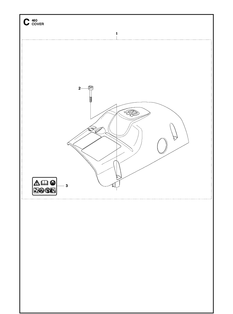 Cover Diagram and Parts List for 2013-01 Husqvarna Chainsaw