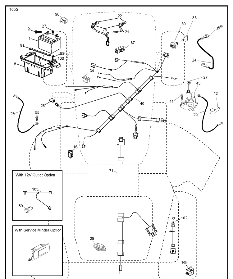 Electrical Diagram and Parts List for (96043014201)(2012-12) Husqvarna Lawn Tractor
