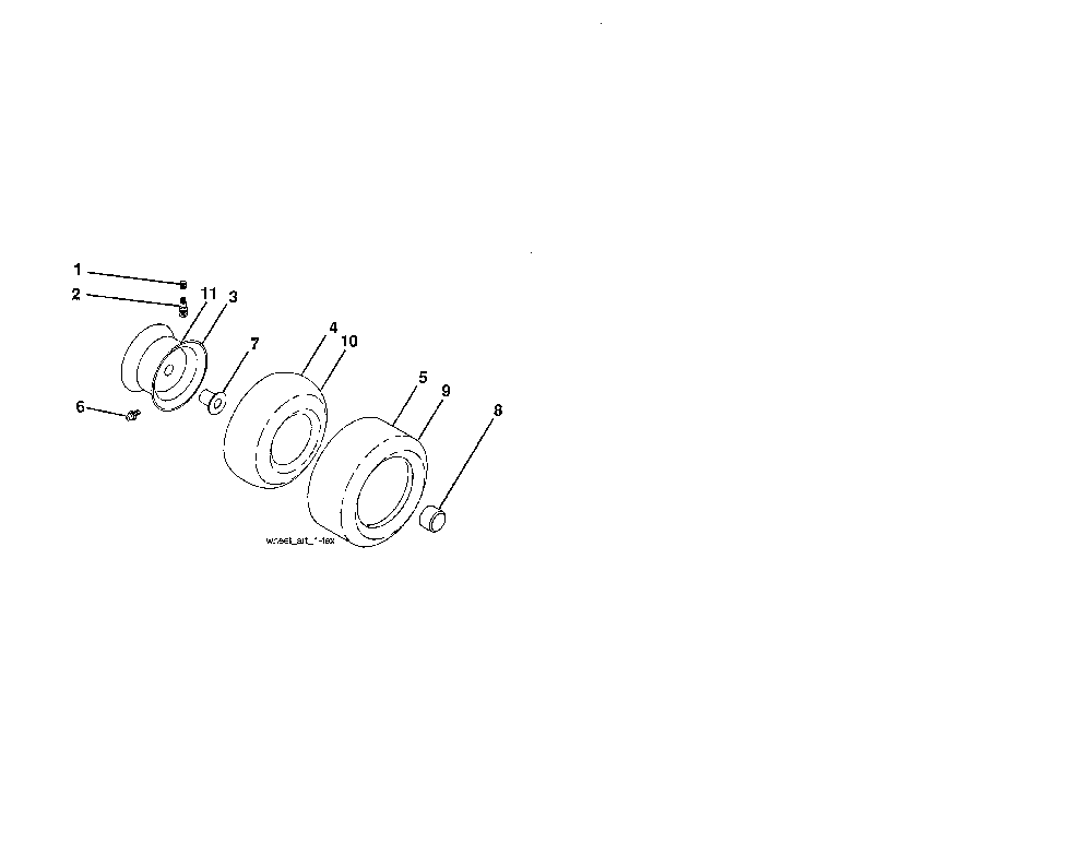 Wheels & tires Diagram and Parts List for  Husqvarna Lawn Tractor