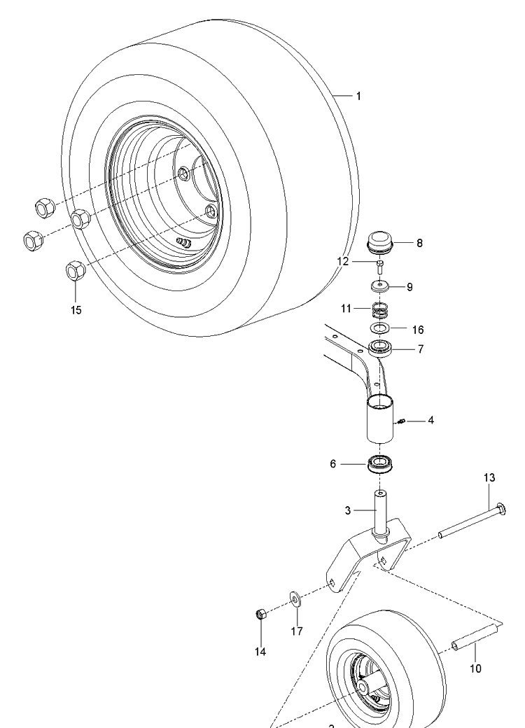 Wheels And Tires Diagram and Parts List for (96795390300)(2018-10) Husqvarna Lawn Mower