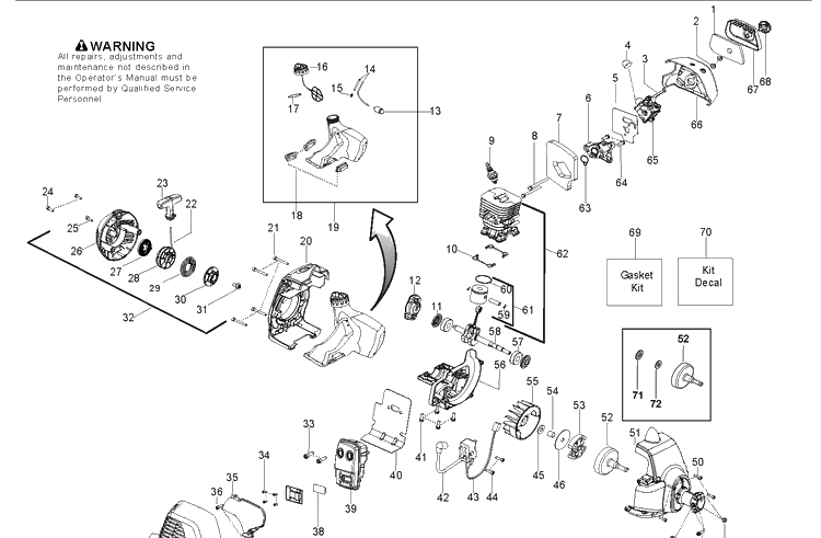 Engine Diagram and Parts List for 952715753 Husqvarna Edger
