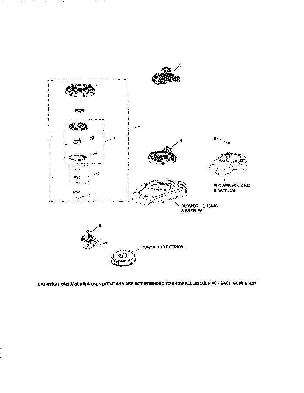 Starter Diagram and Parts List for  Husqvarna Lawn Mower