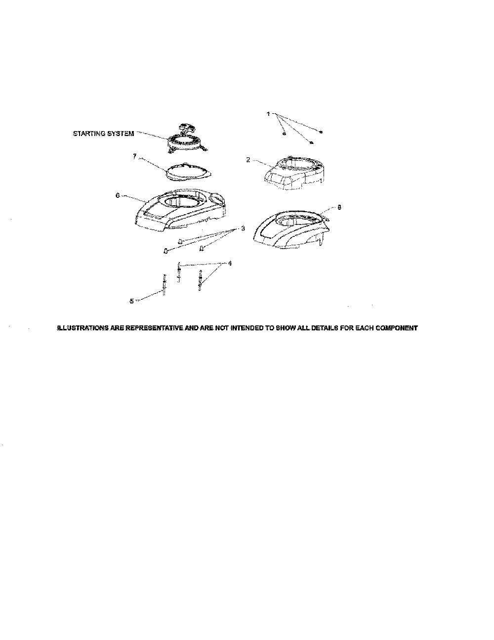 Blower housing Diagram and Parts List for  Husqvarna Lawn Mower