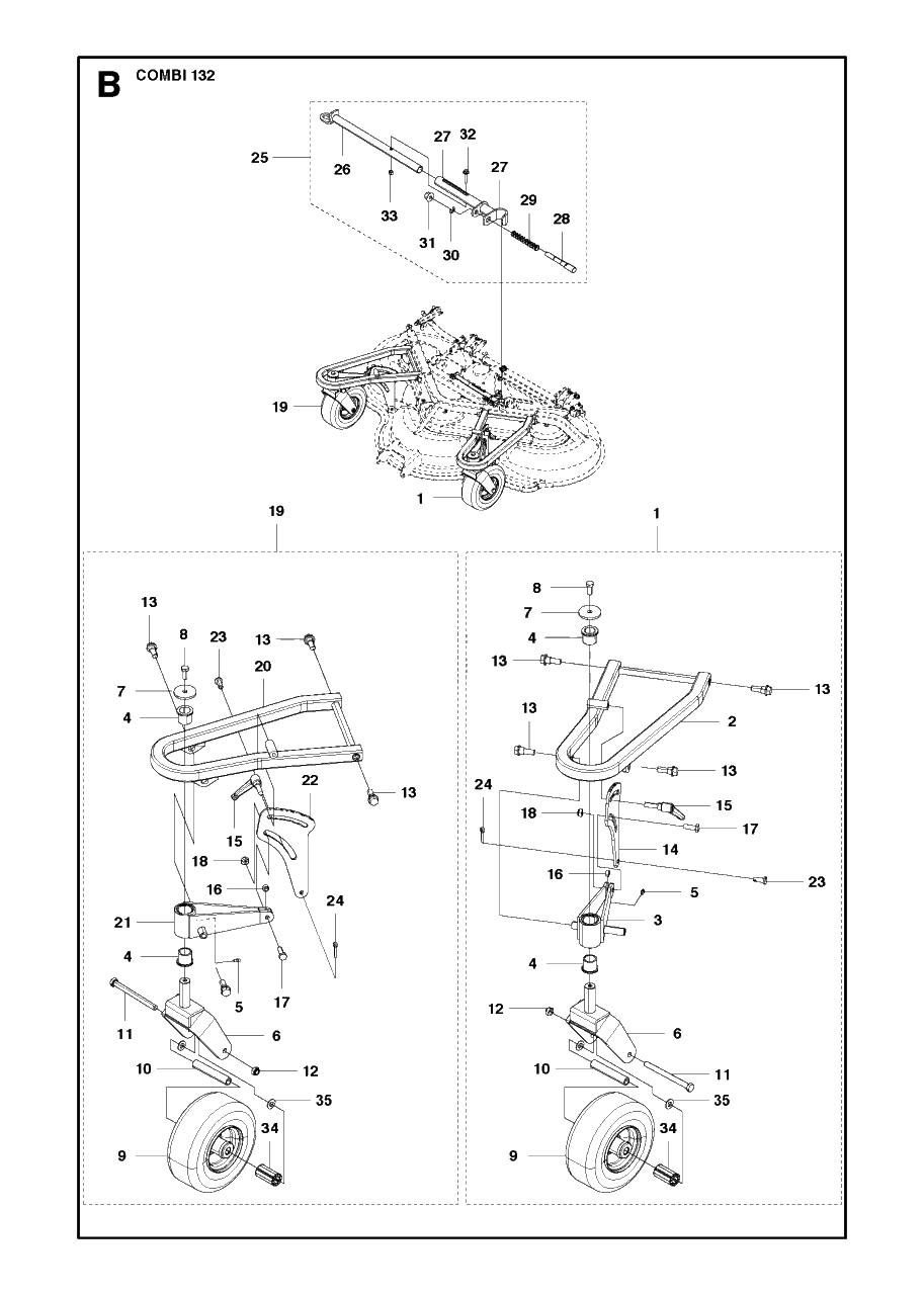 52-Inch/132cm Cutting Deck Diagram and Parts List for (961019501)(2012) Husqvarna Lawn Tractor Accessories