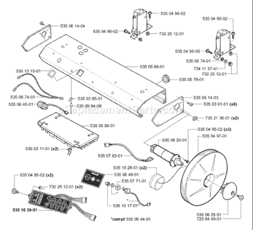 Page J Diagram and Parts List for 953532201 2003-04 Husqvarna Lawn Mower