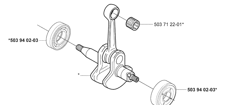 Crankshaft Diagram and Parts List for 2005-05 Husqvarna Brush Cutter
