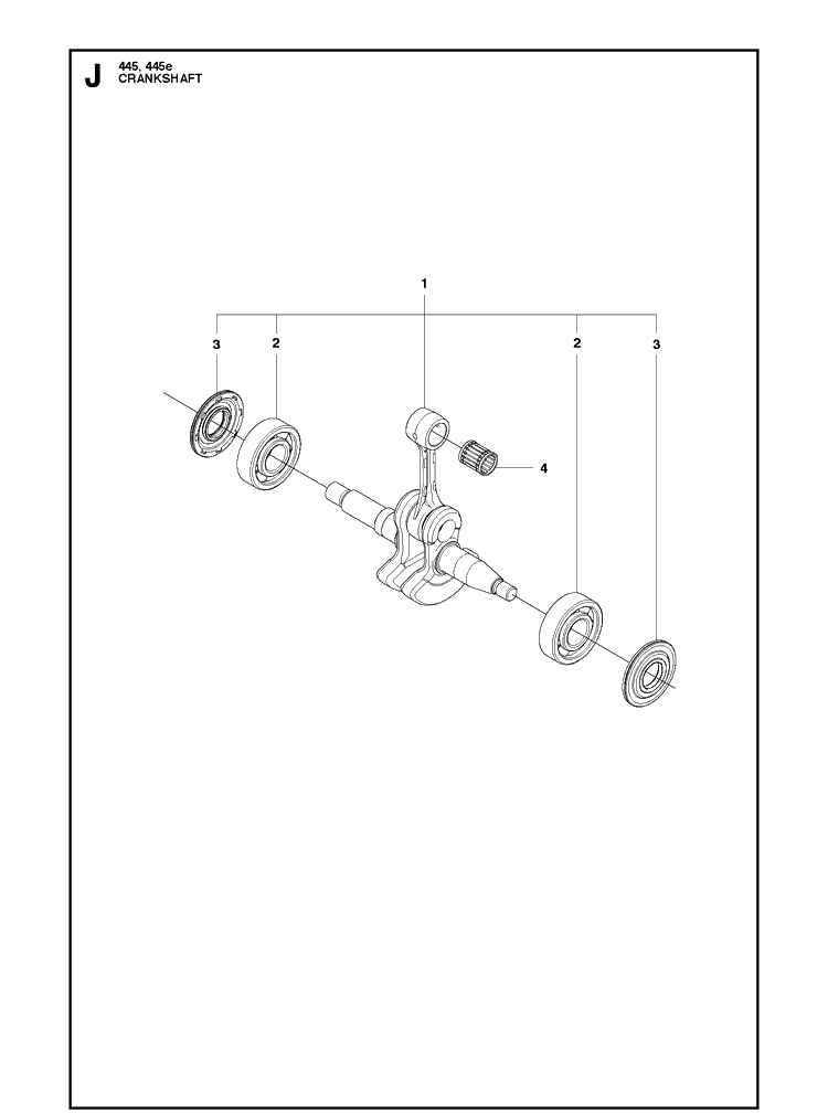 Crankshaft Diagram and Parts List for  Husqvarna Chainsaw