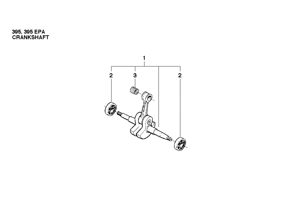 Crankshaft Diagram and Parts List for (EPA)(20102200001 - 20163899999) Husqvarna Chainsaw