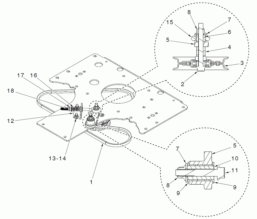 Drive Diagram and Parts List for (970497202-00)(2020-10) Husqvarna Lawn Tractor