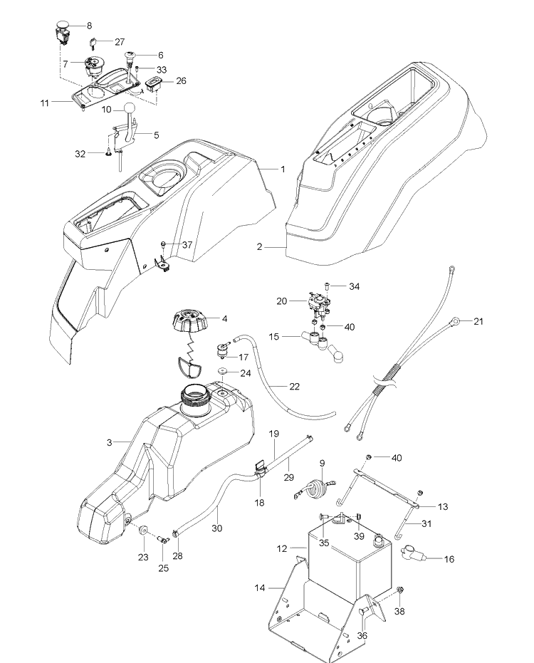 Ignition System Diagram and Parts List for (96784490101)(2018-10) Husqvarna Lawn Mower