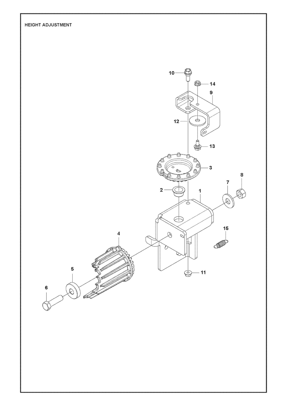 Mower Lift / Deck Lift Diagram and Parts List for Z350 Husqvarna Lawn Tractor